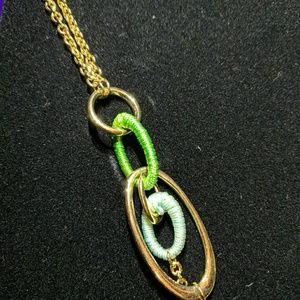 Bob Mackie Cloth Wrapped Link Necklace